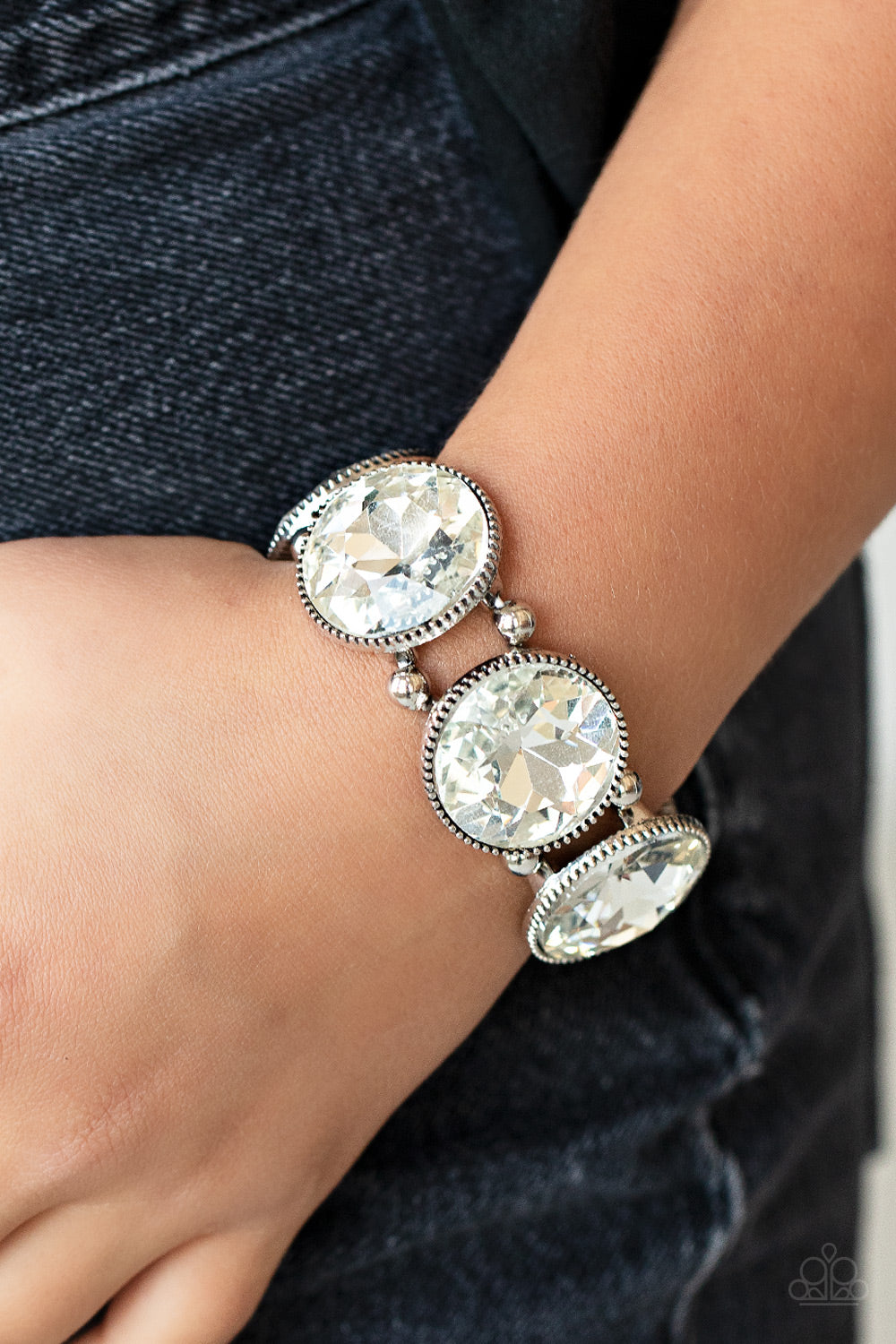 Paparazzi- Powerhouse Hustle - White Bracelet