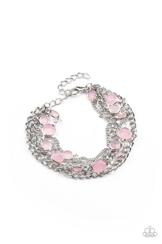 Paparazzi - Glossy Goddess - Pink Bracelet