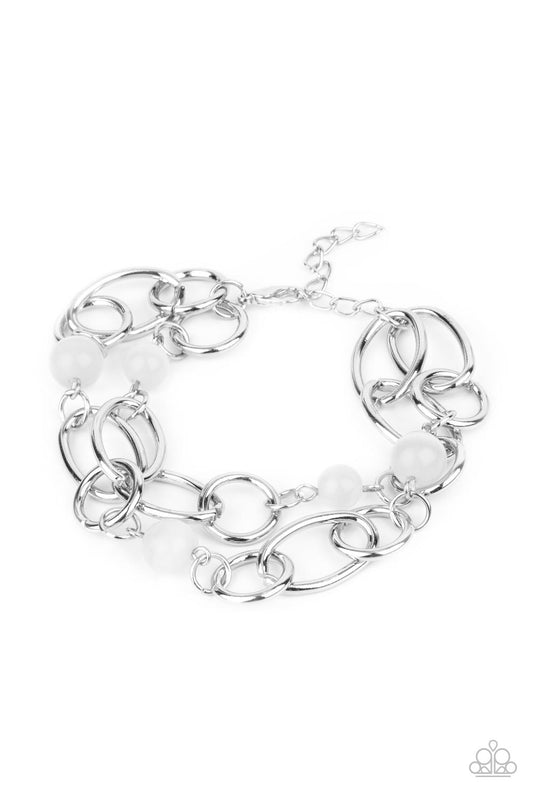 Paparazzi - Delightfully Daydreamy - White Bracelet