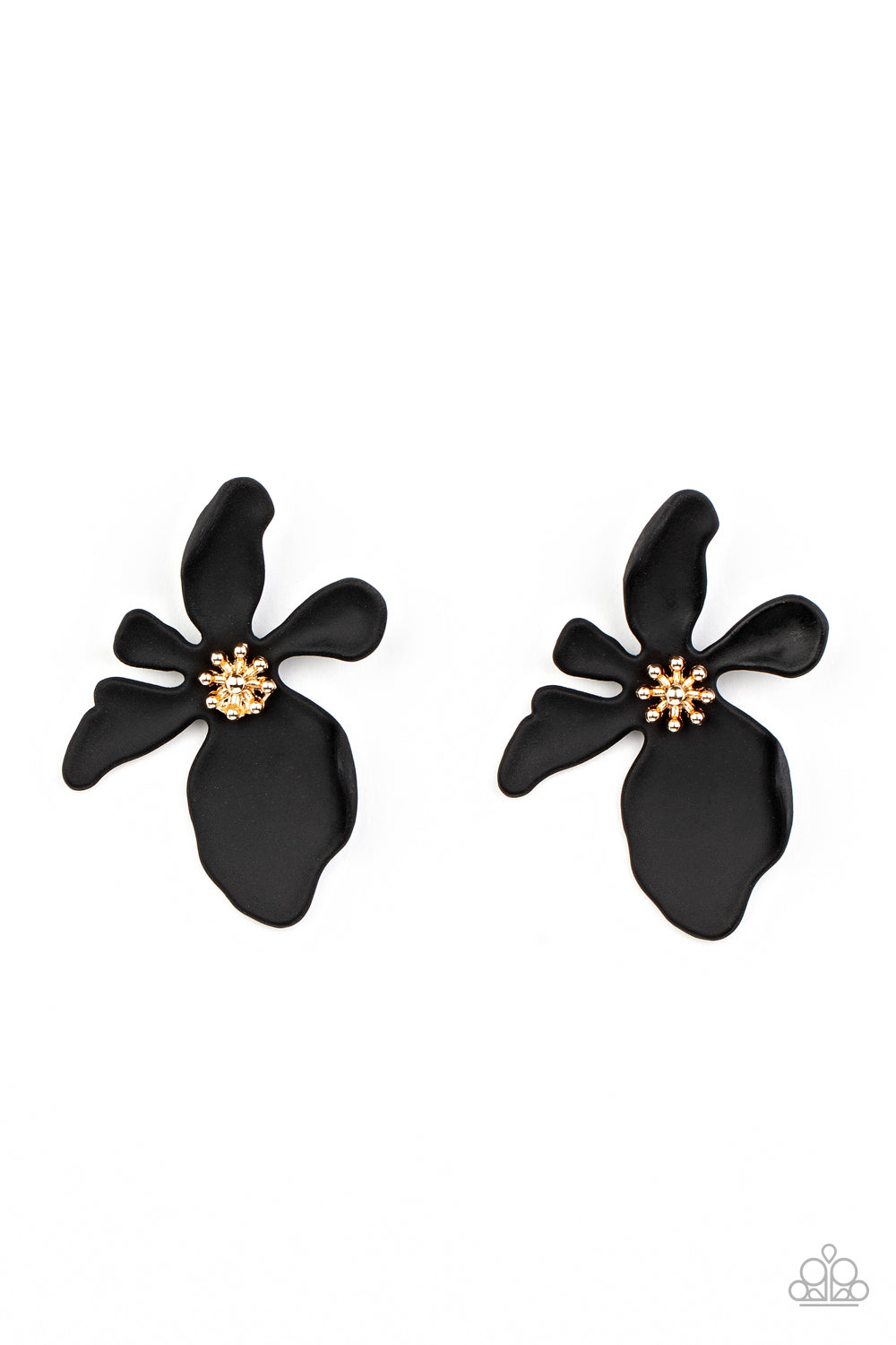 Paparazzi - Hawaiian Heiress - Black Post Earrings