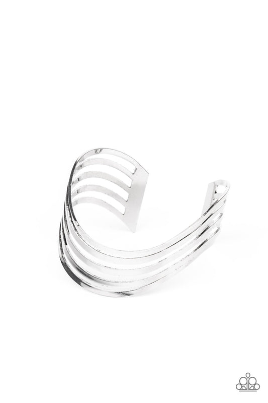 Paparazzi - Tantalizingly Tiered - Silver Bracelet
