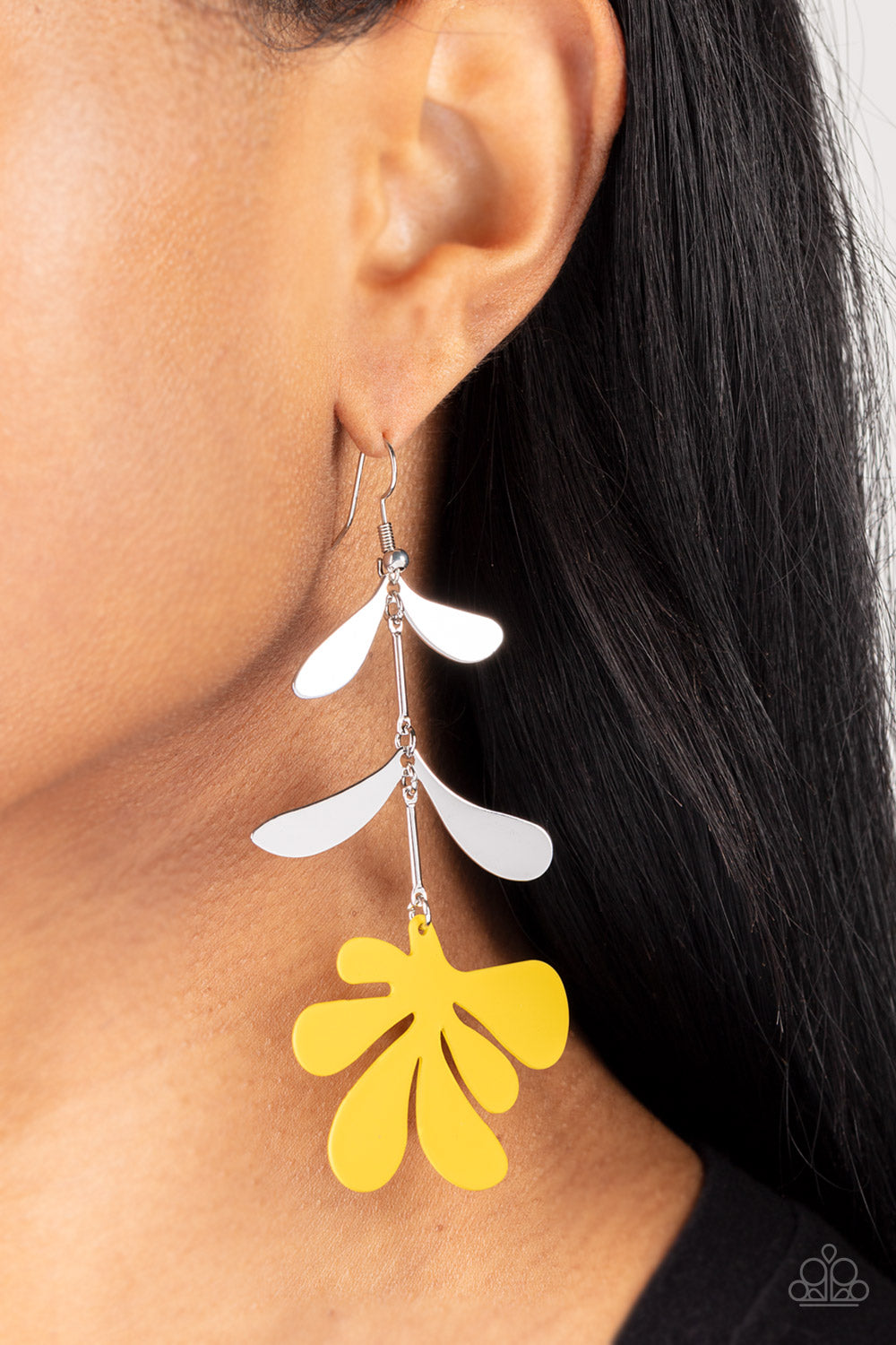 Paparazzi - Palm Beach Bonanza - Yellow Earrings