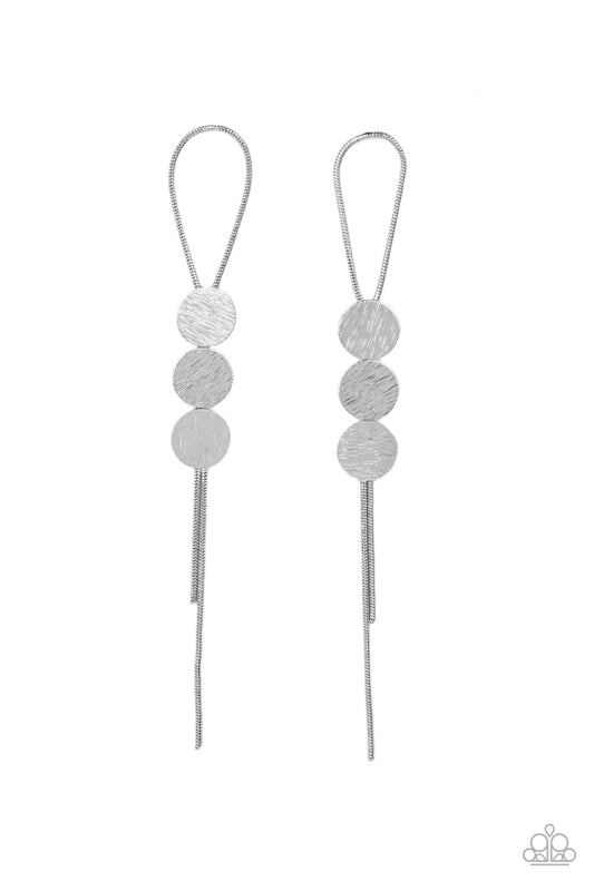 Paparazzi - Bolo Beam - Silver Post Earrings