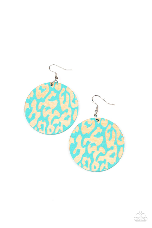 Paparazzi - Catwalk Safari - Blue Earrings