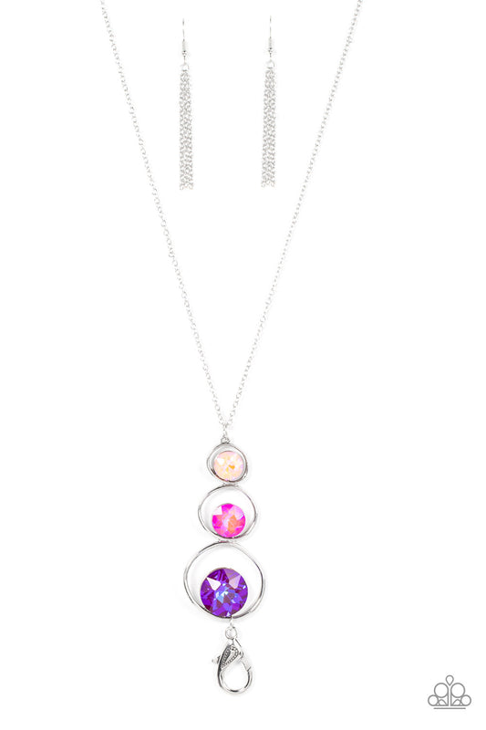 Paparazzi - Celestial Courtier - Pink Lanyard Necklace