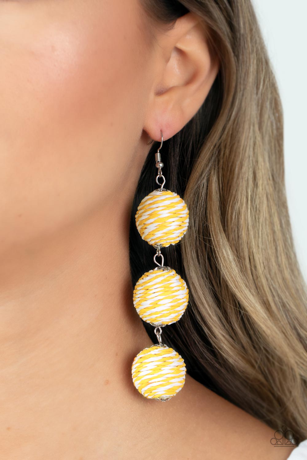 Paparazzi - Laguna Lanterns - Yellow Earrings