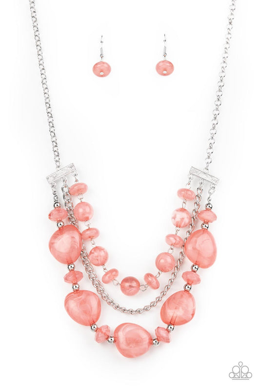 Paparazzi - Oceanside Service - Pink Necklace