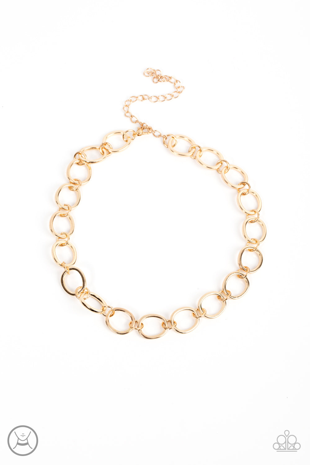 Paparazzi - 90s Nostalgia - Gold Choker Necklace