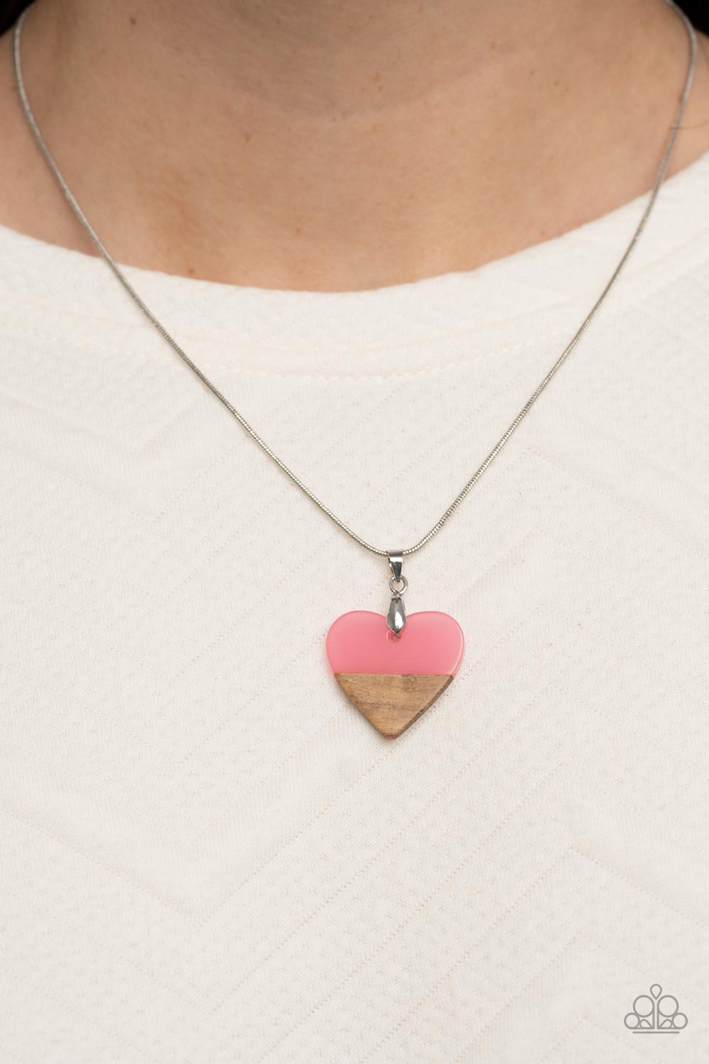 Paparazzi - You Complete Me - Pink Wooden Necklace