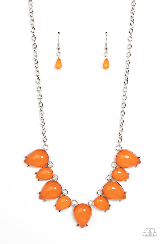 Paparazzi - Pampered Poolside - Orange Necklace