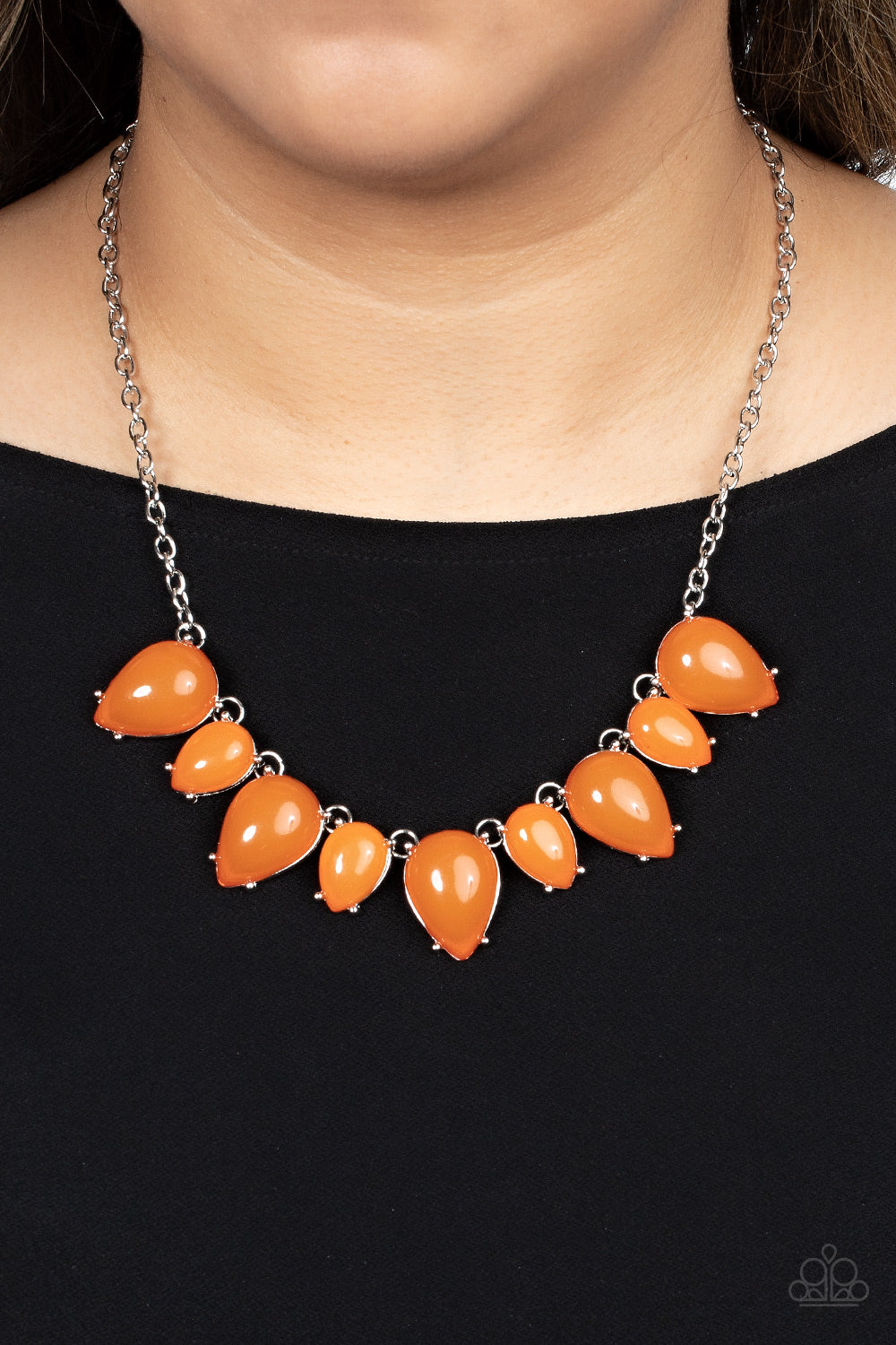 Paparazzi - Pampered Poolside - Orange Necklace