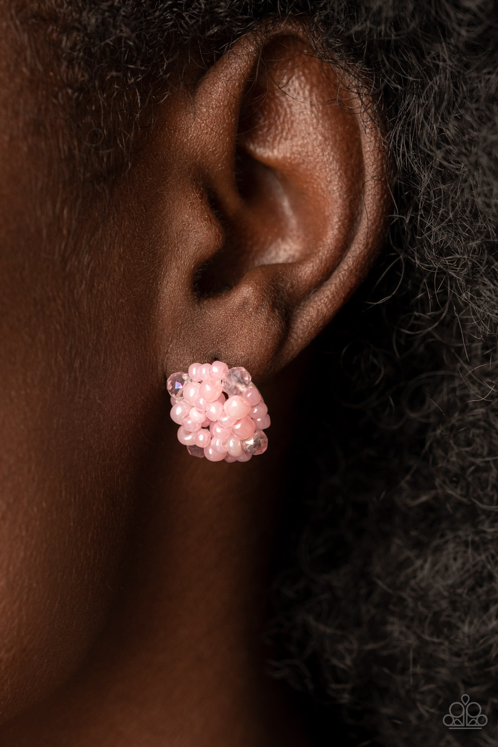Paparazzi - Bunches of Bubbly - Pink Post Earrings