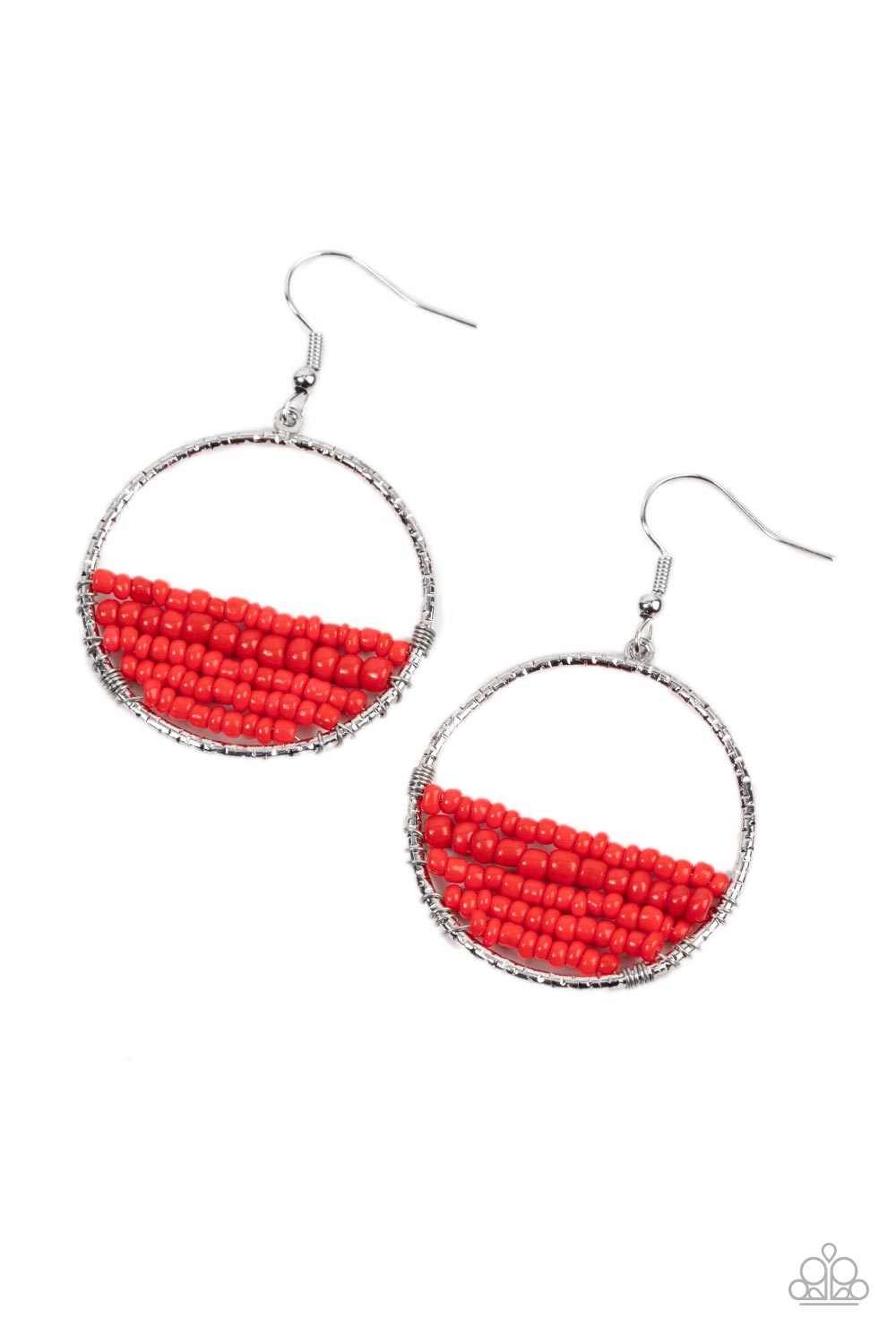 Paparazzi - Head-Over-Horizons - Red Earrings