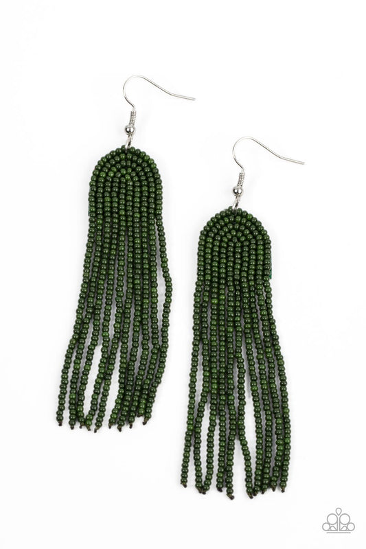 Paparazzi- Right as RAINBOW - Green Earrings