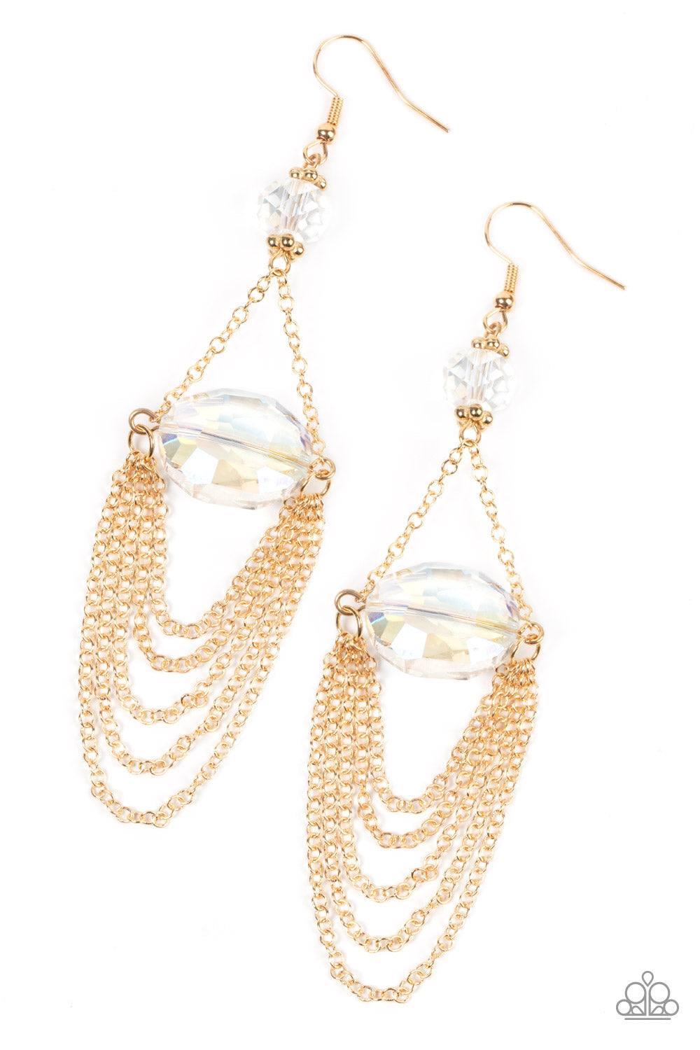 Paparazzi- Ethereally Extravagant - Gold Earrings