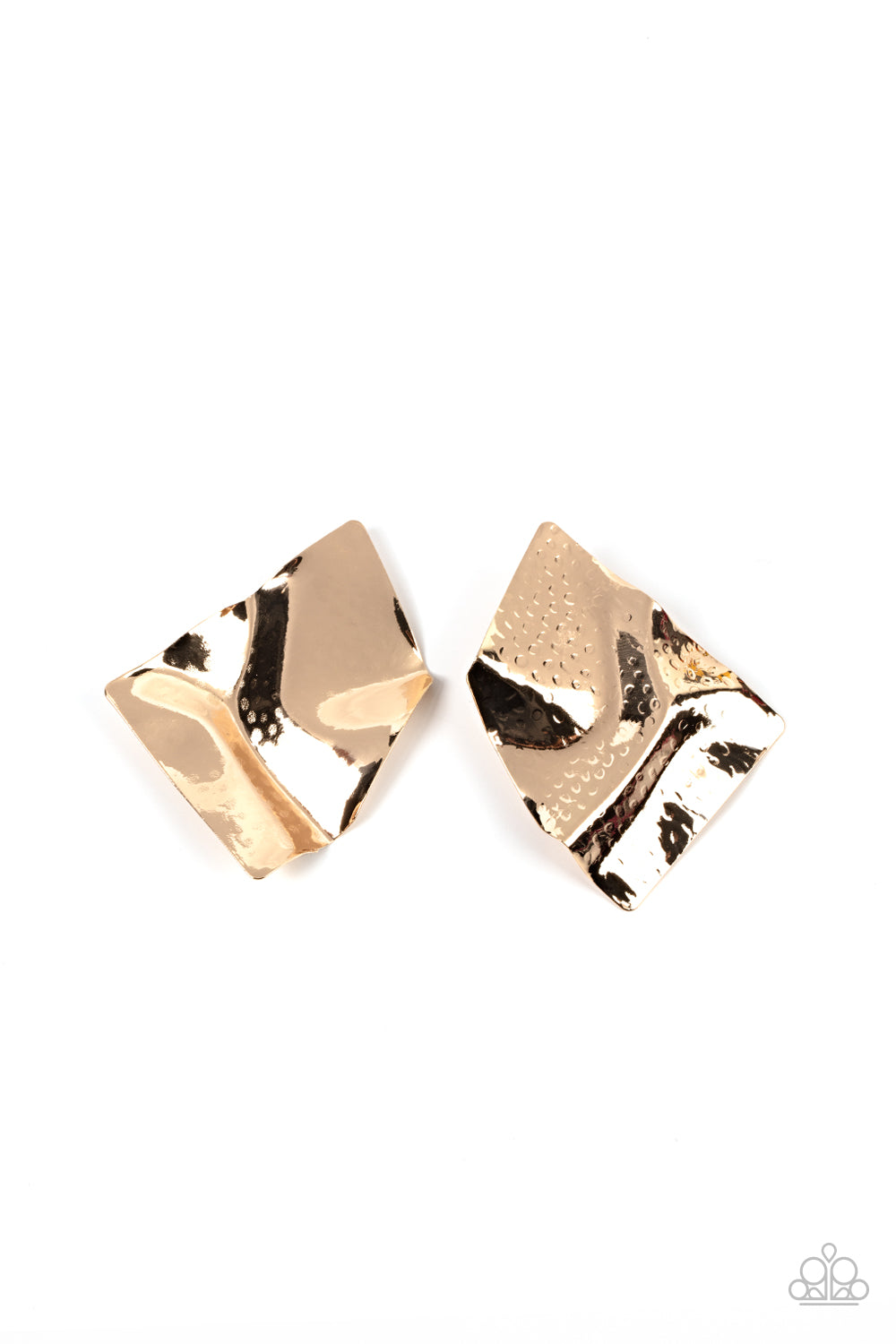 Paparazzi- Modern Maverick - Gold Post Earrings