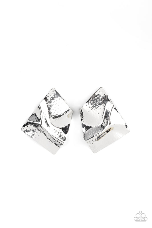 Paparazzi - Modern Maverick - Silver Post Earrings