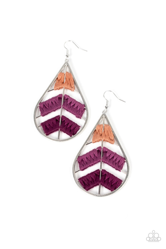 Paparazzi - Nice Threads - Purple Earrings