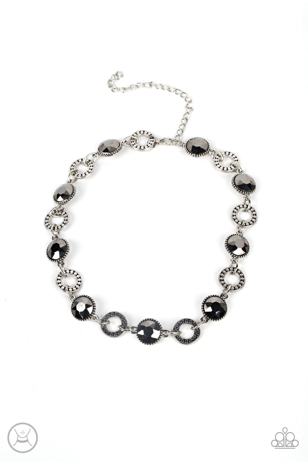 Paparazzi - Rhinestone Rollout - Silver Necklace