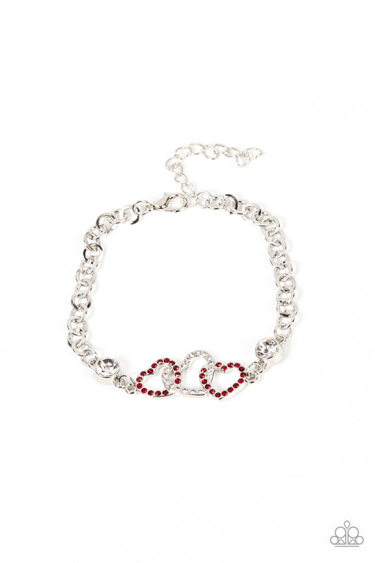 Paparazzi - Desirable Dazzle - Red Bracelet