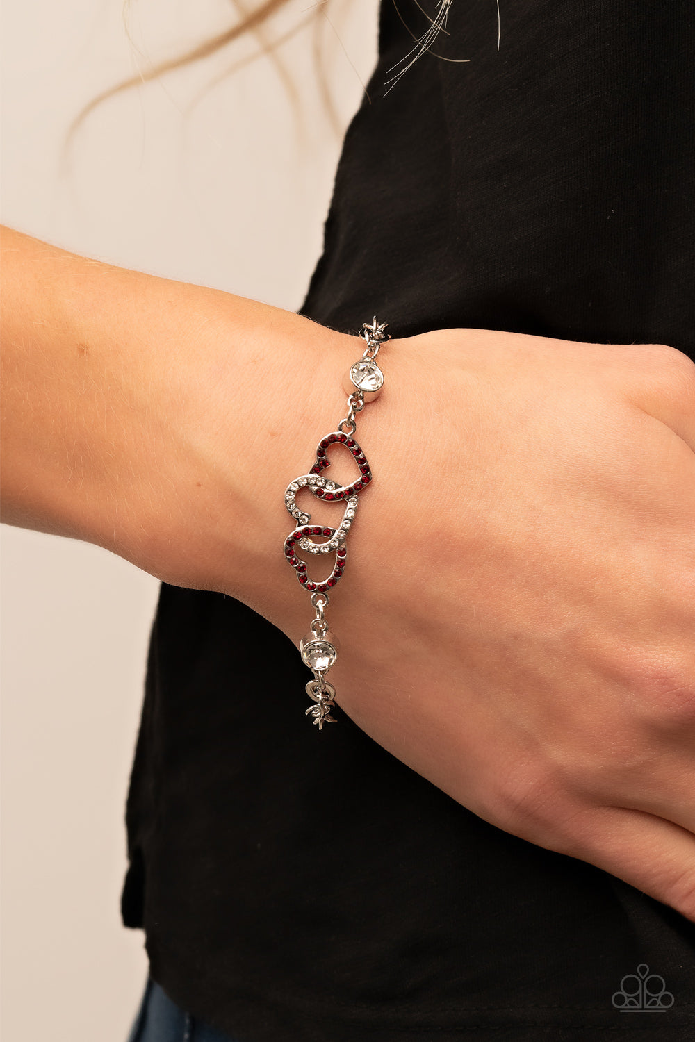 Paparazzi - Desirable Dazzle - Red Bracelet