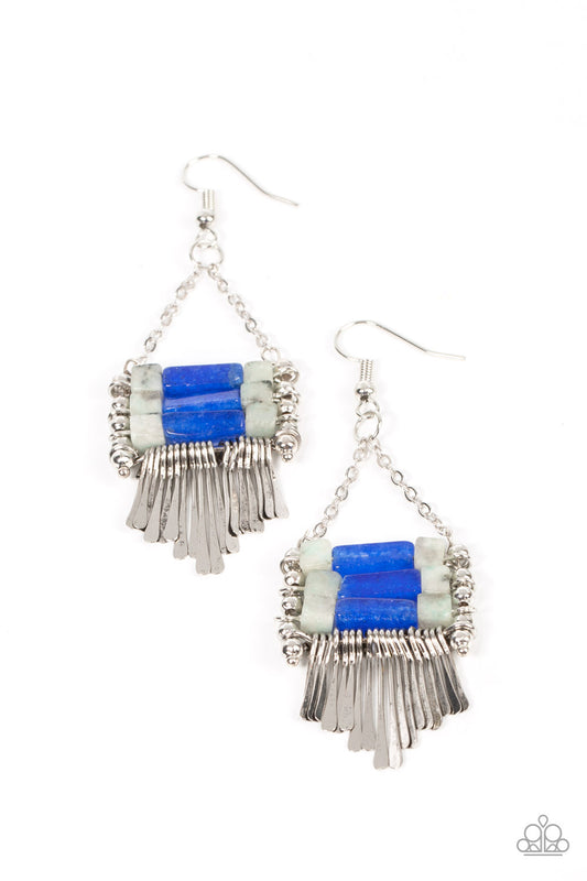 Paparazzi - Riverbed Bounty - Blue Earrings