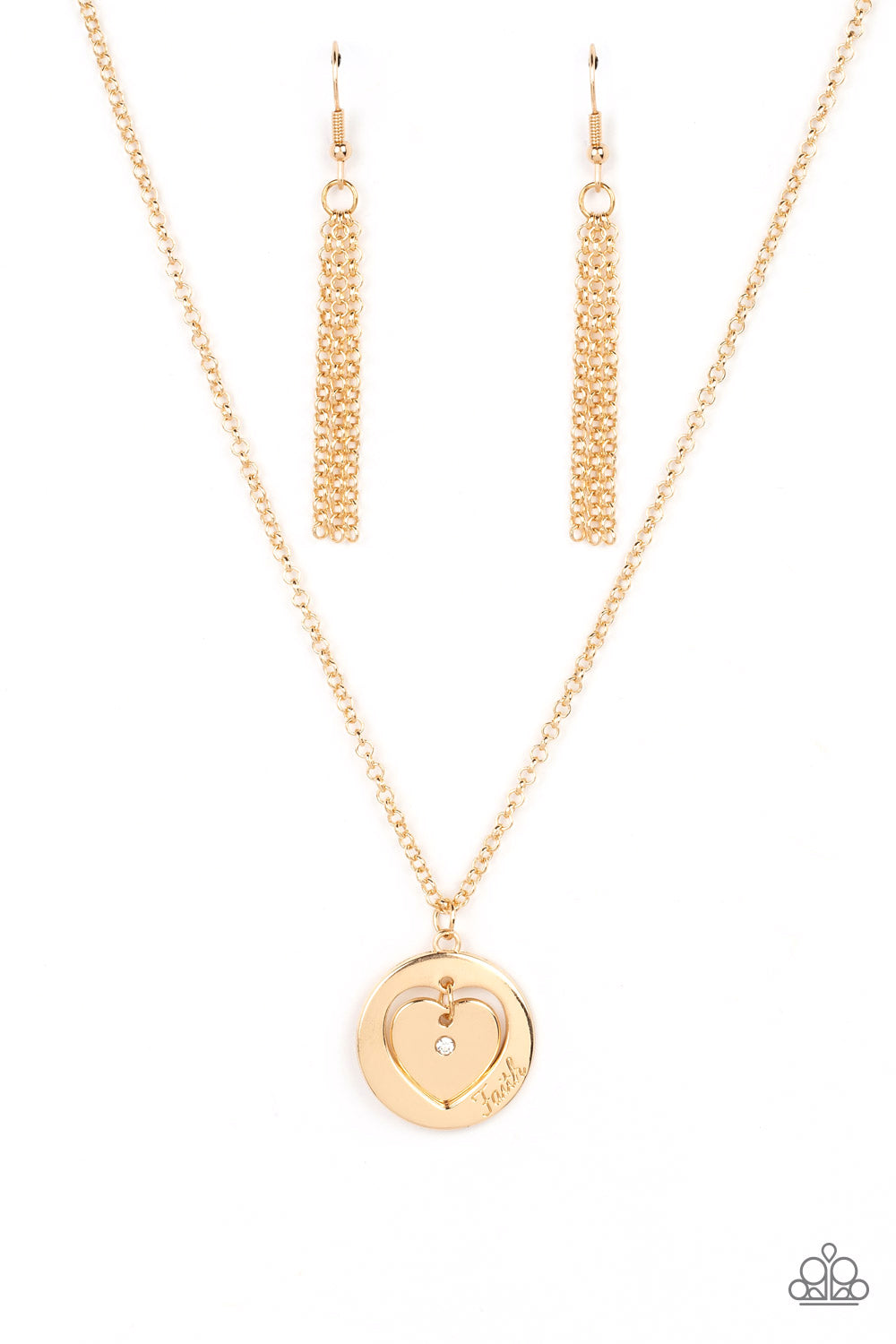 Paparazzi - Heart Full of Faith - Gold Necklace