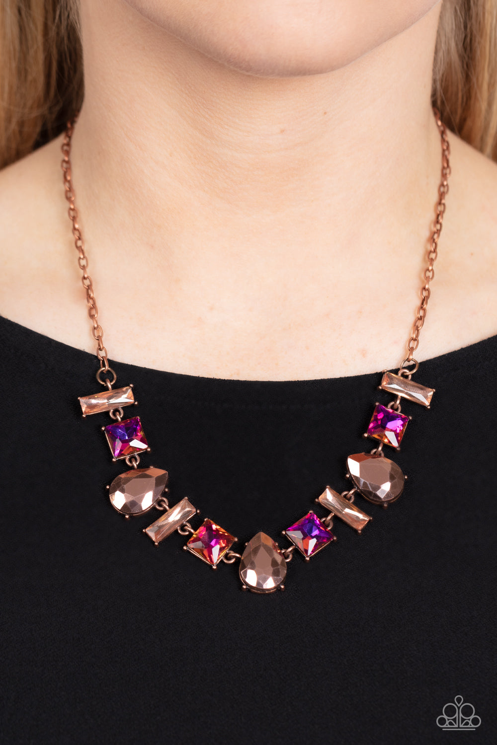 Paparazzi - Interstellar Ice - Copper Necklace