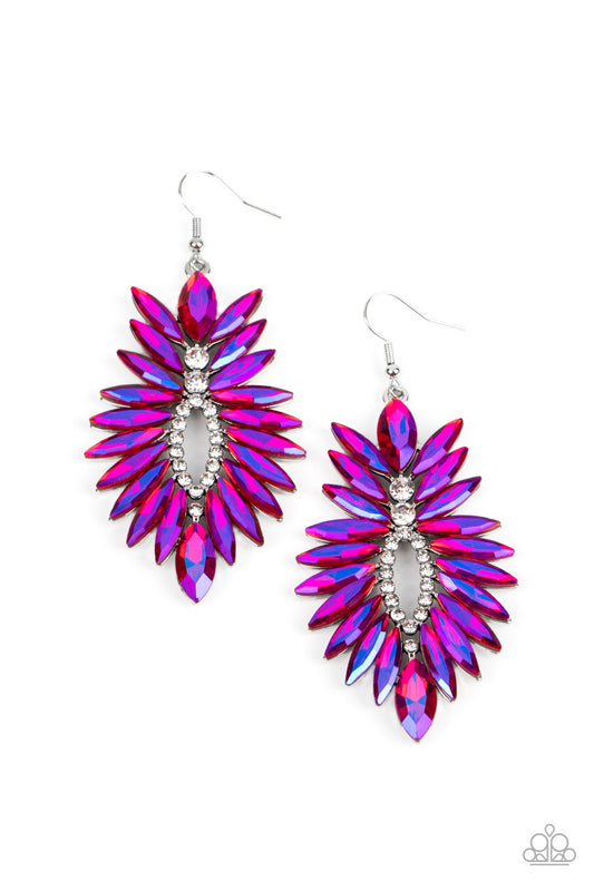Paparazzi - Turn up the Luxe - Pink Earrings