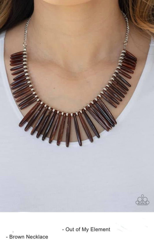 Paparazzi - Out of My Element - Brown Necklace
