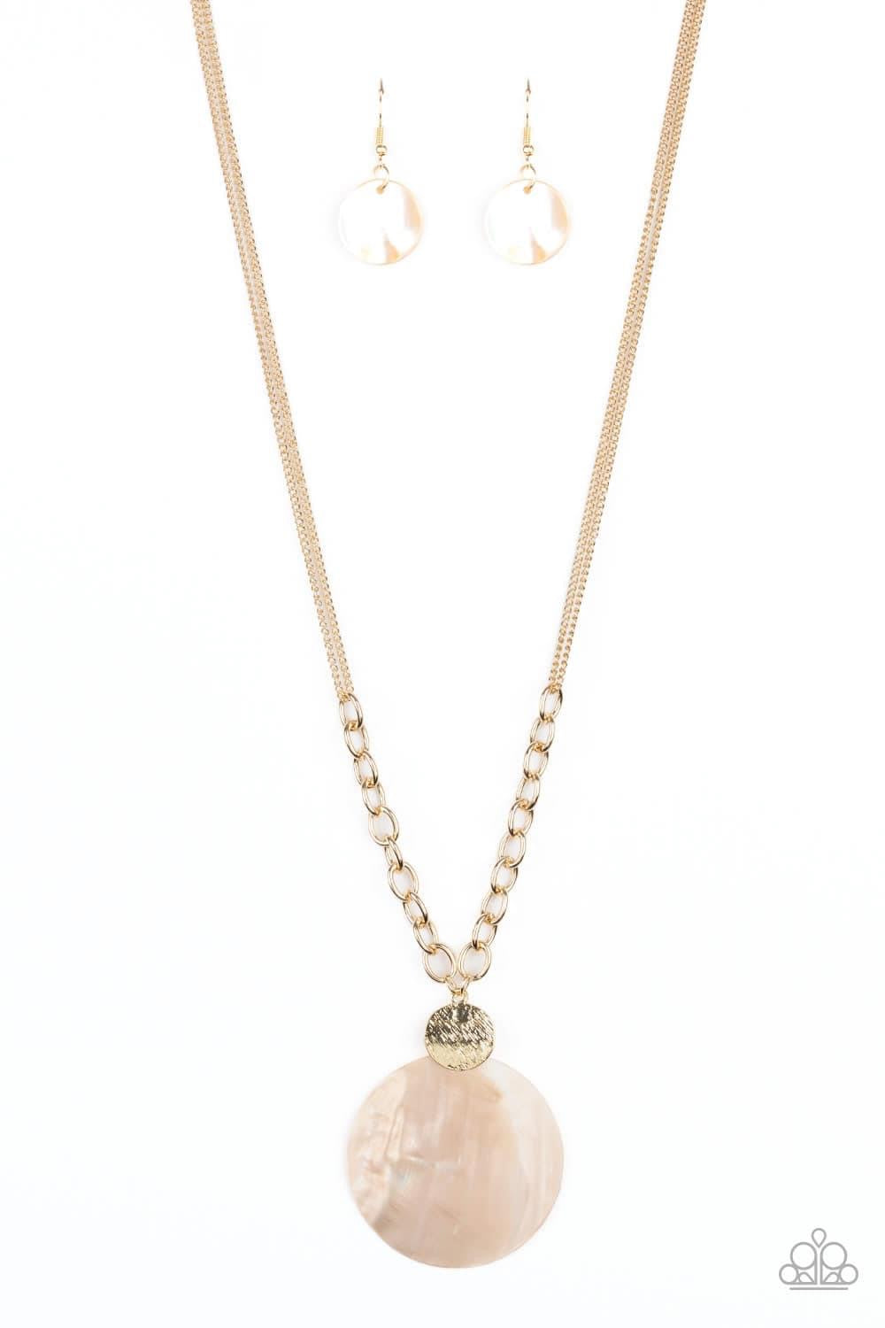 Paparazzi - A Top-SHELLer -Gold Necklace