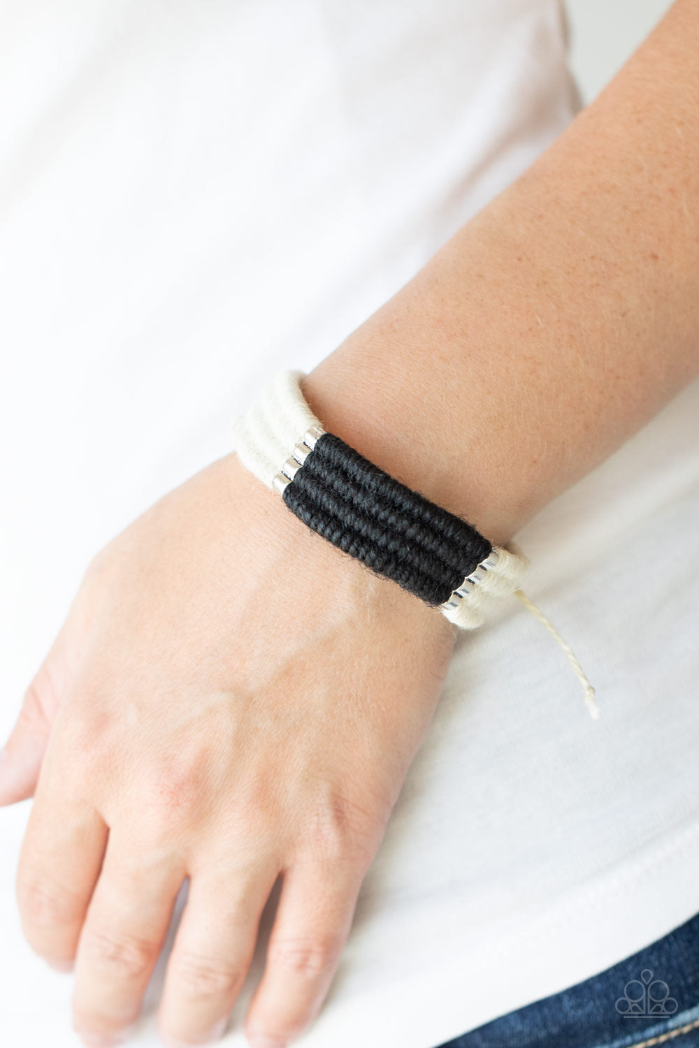 Paparazzi - Hot Cross Bungee Black Bracelet
