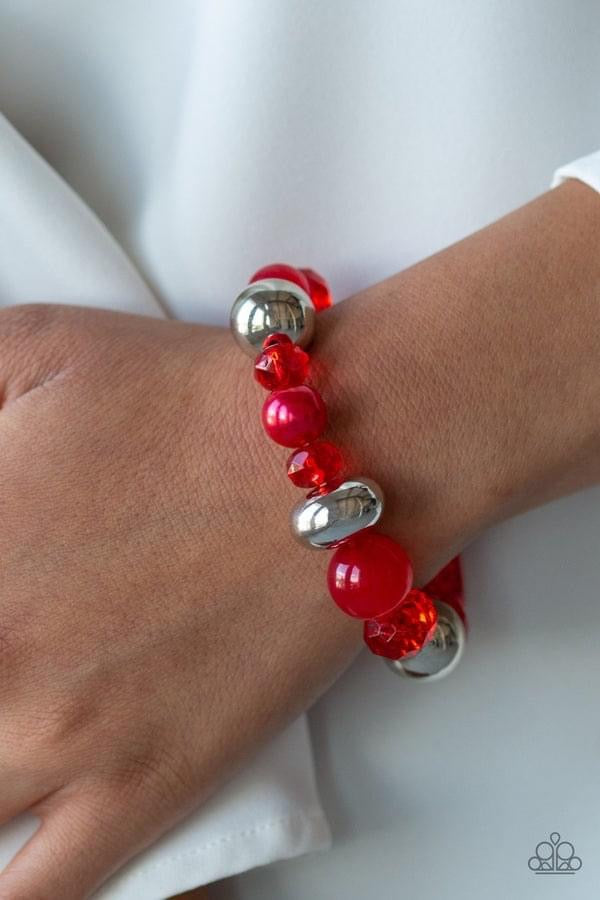 Paparazzi- Ice Ice Breaker Red Bracelet