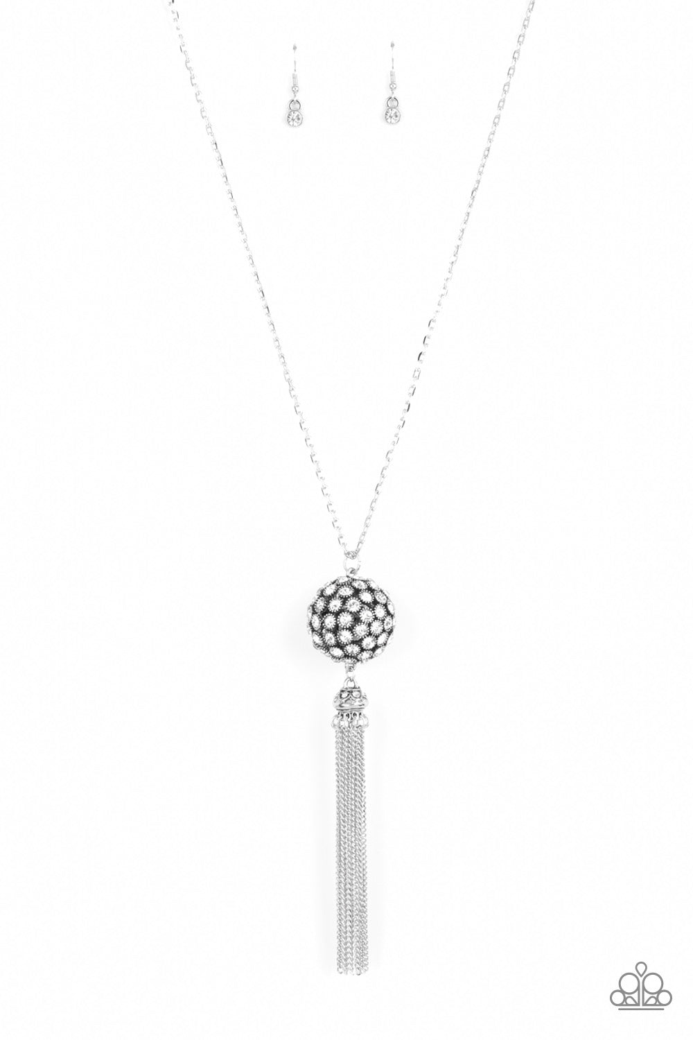 Paparazzi- Rhinestone Revolution - White Necklace