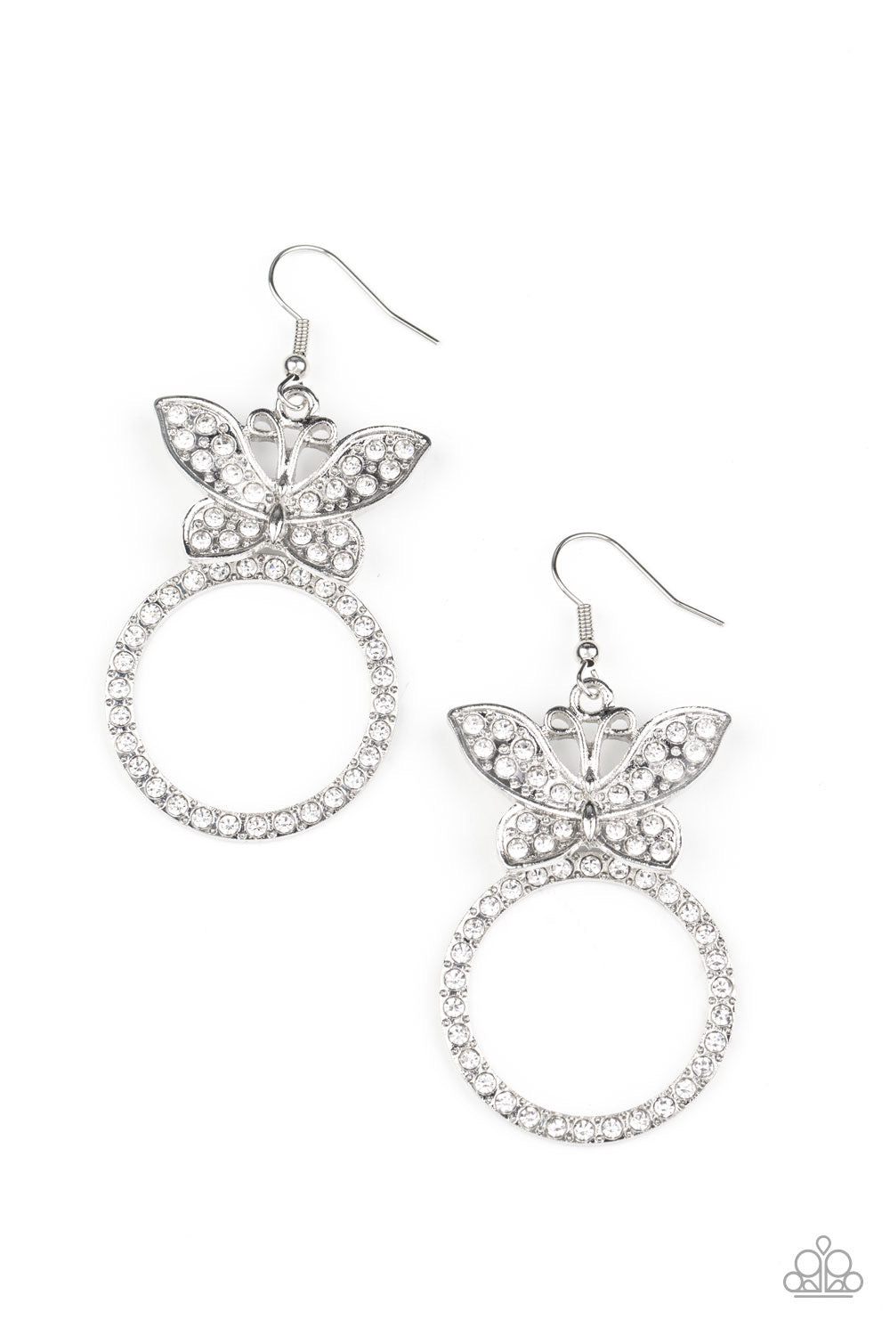 Paparazzi - Paradise Found White Earrings