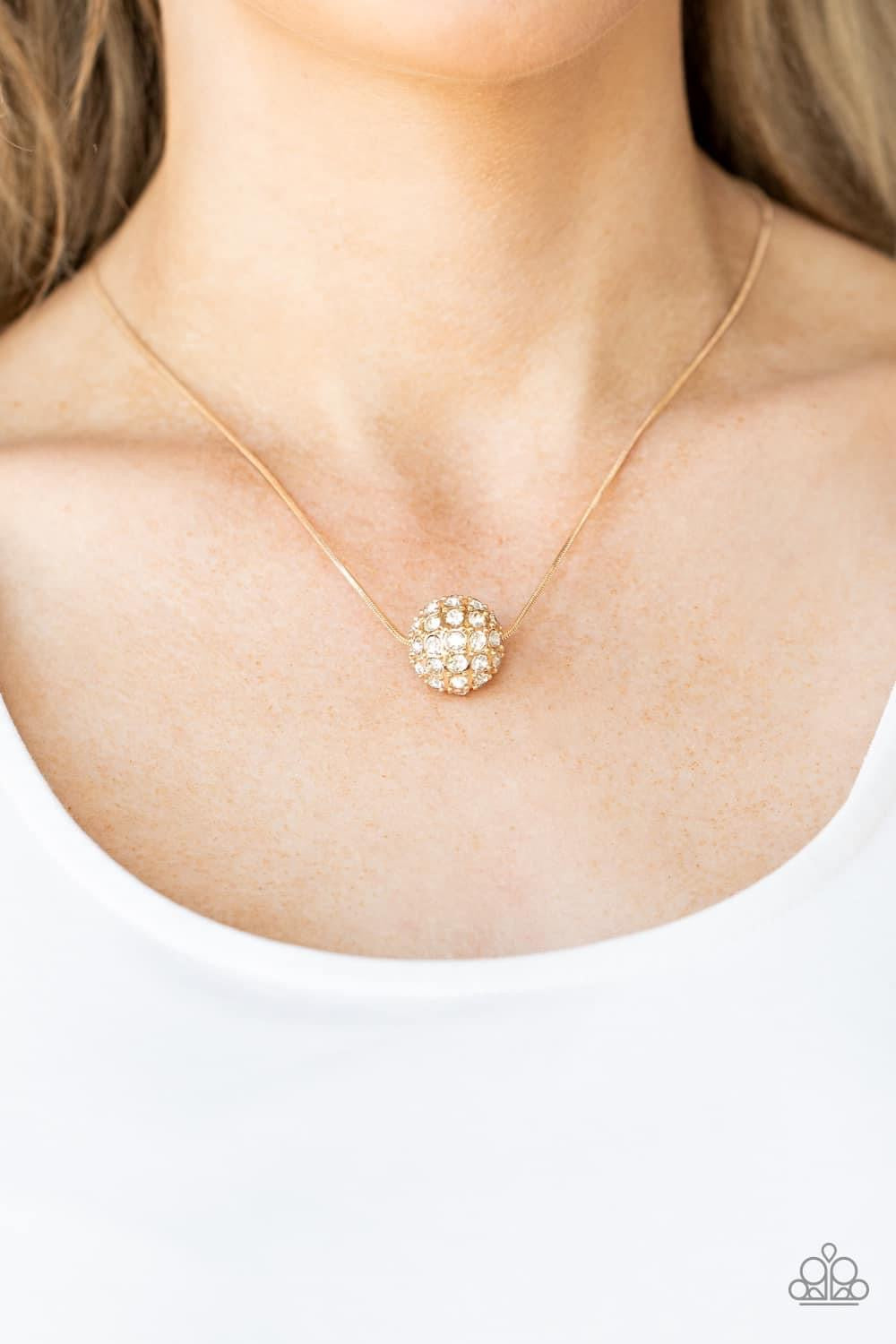 Paparazzi - Come Out of Your Bombshell Gold Necklace