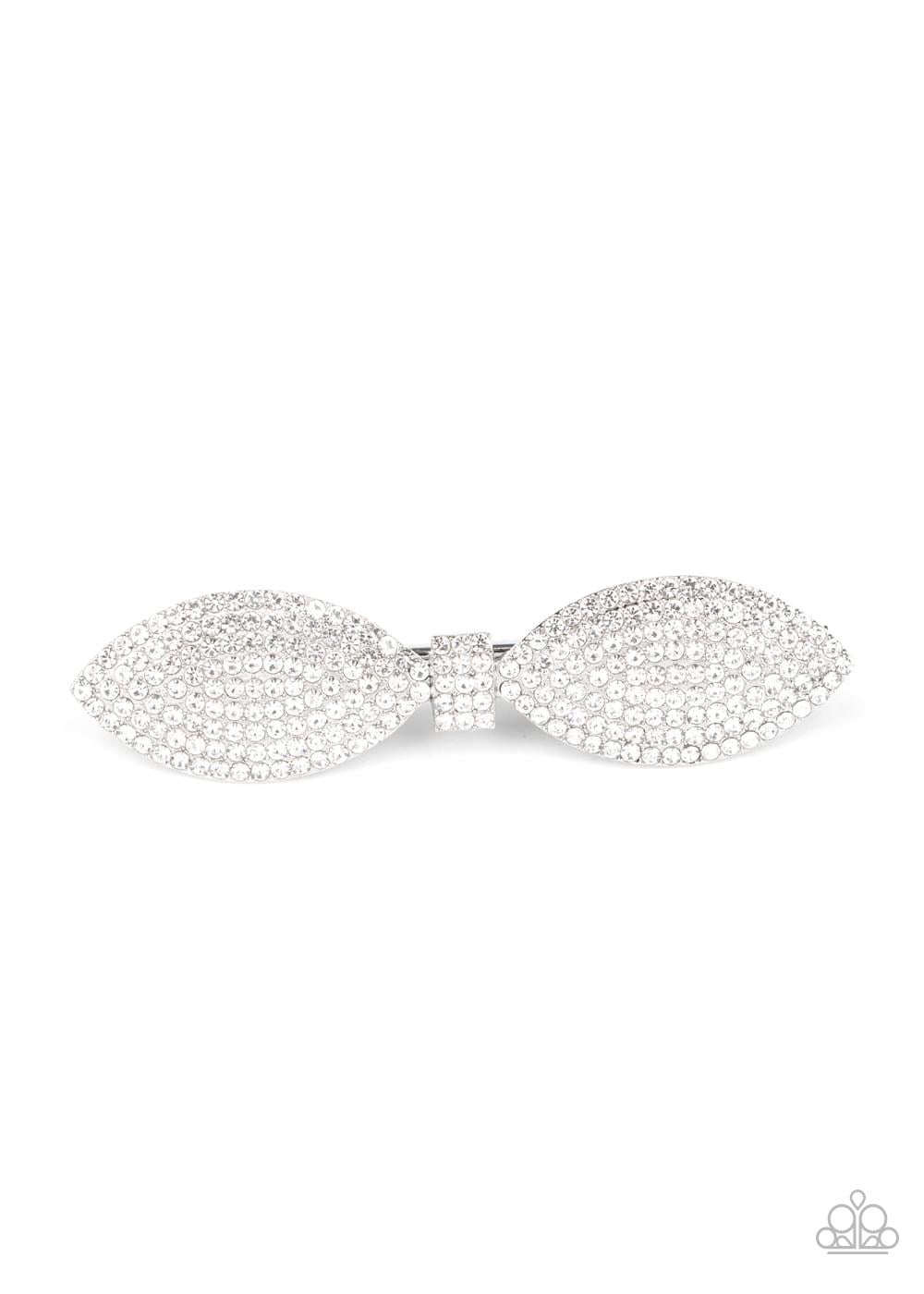 Paparazzi - Mind-BOWing Sparkle - White Hair Clip