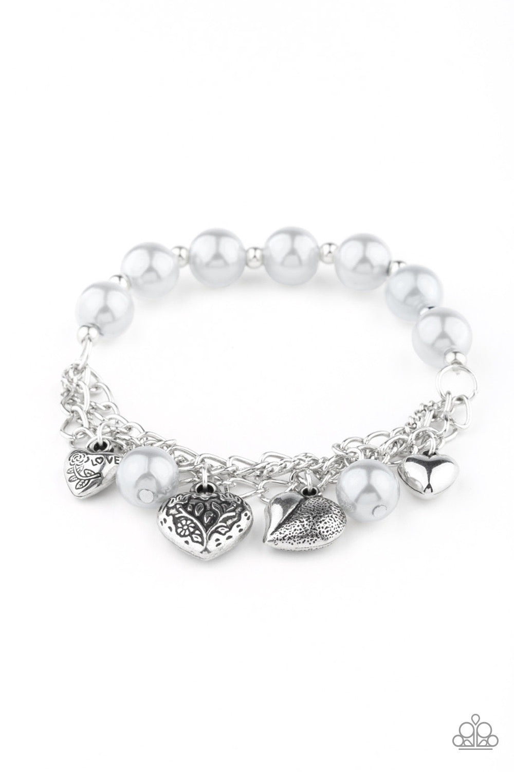 Paparazzi - More Amour Silver Bracelet