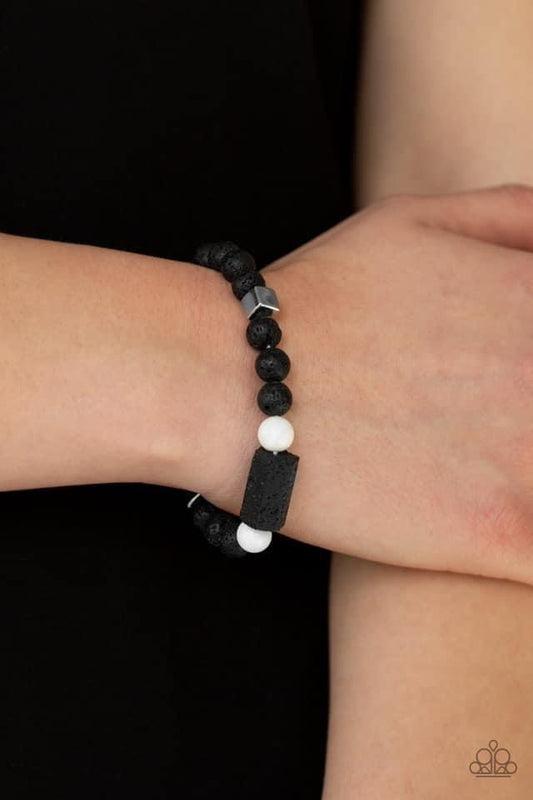 Paparazzi - Run Out The BLOCK - White Bracelet
