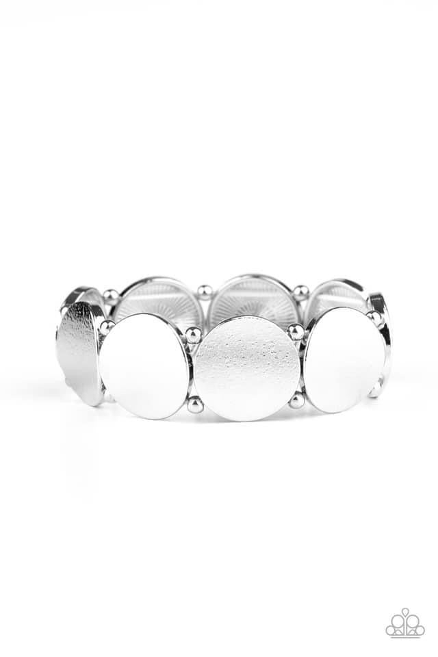 Paparazzi- Metallic Spotlight Silver Bracelet