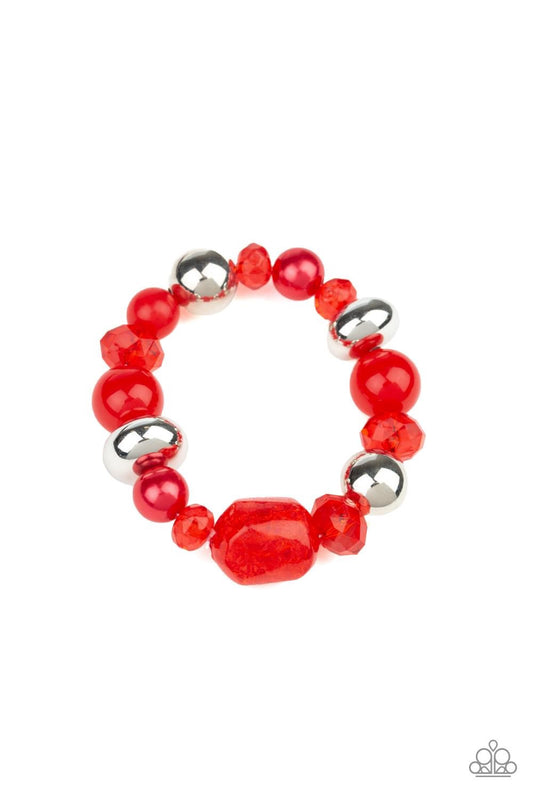 Paparazzi- Ice Ice Breaker Red Bracelet