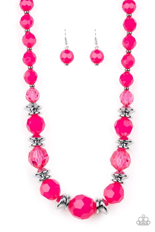 Paparazzi - Dine and Dash Pink Necklace